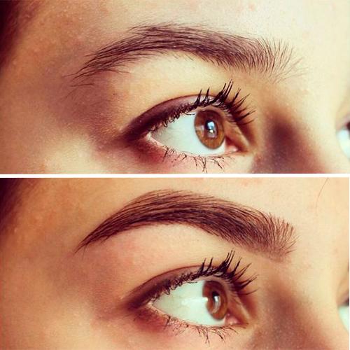 Реклама бровей коррекции и окрашивания. Коррекция формы брови