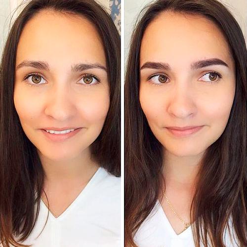 Реклама бровей коррекции и окрашивания. Коррекция формы брови