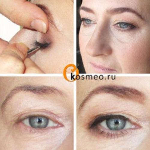 Лифтинг-макияж-нависшее веко. Возрастной макияж: лифтинг-эффект с помощью косметики