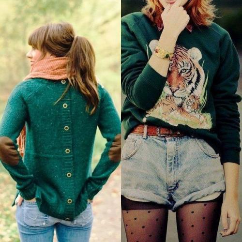 Изумрудный свитер с чем носить. Особенности зеленых свитеров и кому они подходят