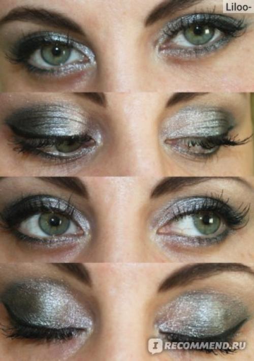 Жидкие тени для век с эффектом металлик. Эффектный вечерний макияж