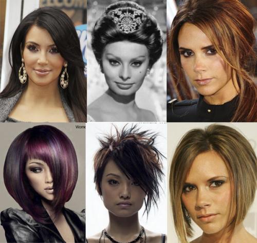 Форма лица бриллиант прически. Коррекция лица.