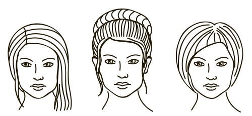 Форма лица бриллиант прически. Коррекция лица.