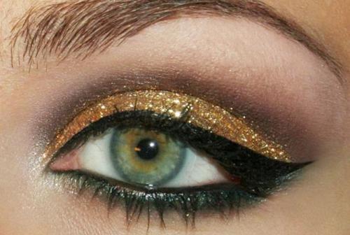 Макияж с золотыми тенями для зеленых глаз. Нюдовый макияж с золотыми тенями для зеленых глаз