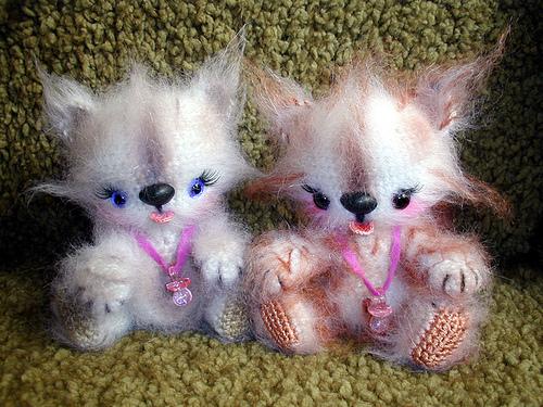 Как тонировать вязаную игрушку пастелью. 