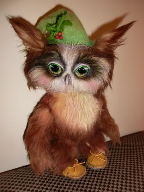 Как тонировать вязаную игрушку пастелью. 