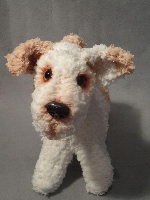 Как тонировать вязаную игрушку пастелью. 