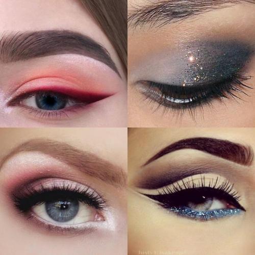 Макияж на Новый год 2019. Модный макияж под цвет глаз к Новому году 2019