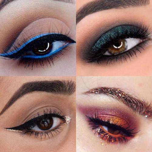 Макияж на Новый год 2019. Модный макияж под цвет глаз к Новому году 2019