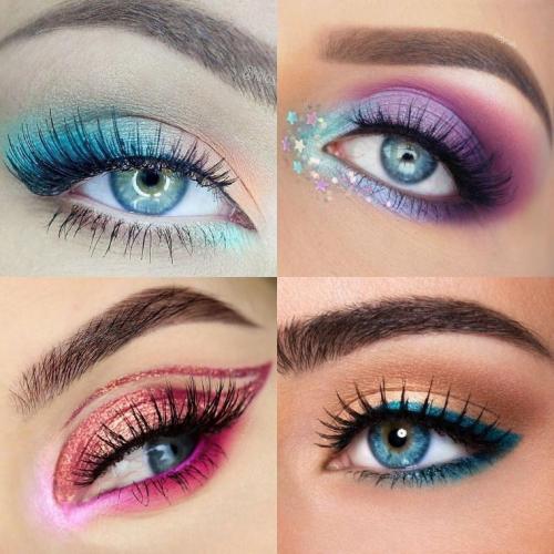 Макияж на Новый год 2019. Модный макияж под цвет глаз к Новому году 2019