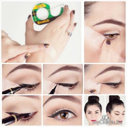 Скотч для макияжа лица. Зачем скотч в косметичке?