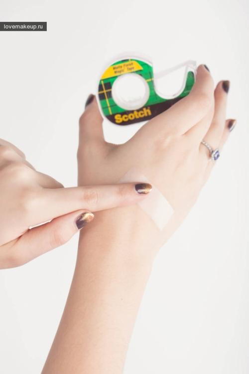 Макияж для глаз с помощью скотча. Как научиться ровно рисовать стрелки с помощью обычного скотча - фото инструкция!
