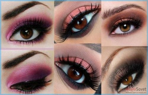 Макияж для карих глаз и темных волос пошагово. Подбор цветов для разных тонов темных глаз