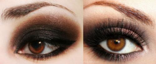 Вечерний макияж смоки Айс для карих глаз. Макияж «смоки айс» для карих: выбор палитры теней