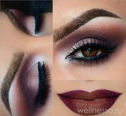 Макияж глаз с белым карандашом для карих глаз. Макияж смоки (smokey eves) для кареглазок