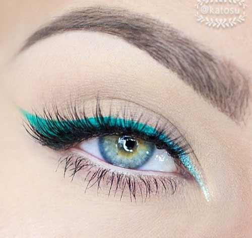 Цветная подводка: интересные идеи для любого цвета глаз