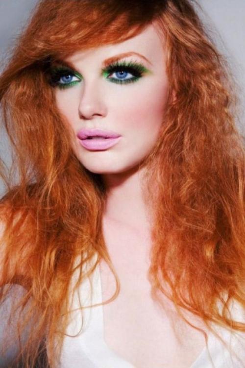Макияж для рыжей девушки с челкой. Подбираем макияж под цвет глаз для рыжих девушек