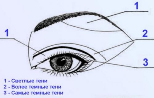 Нанесение теней на глаза. Классический макияж глаз
