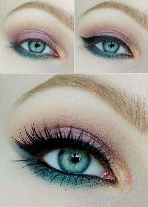 Макияж на выпускной для серо зеленых глаз. Зеленые