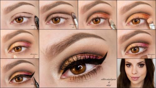 Макияж глаз тенями