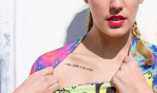 Тату на ключице для девушек. Кому, что выбрать? 17