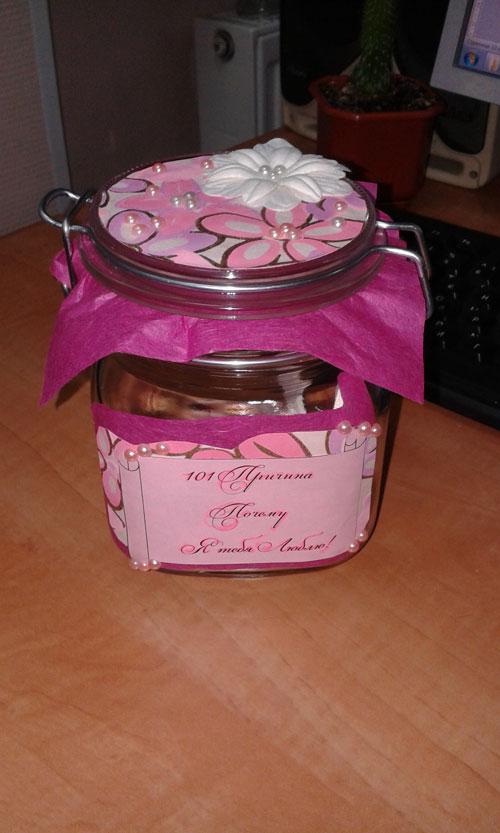 101 причина почему я люблю тебя. Баночка «101 причина, почему я тебя люблю»