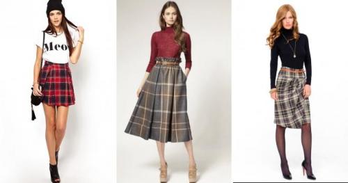 Юбка в черно белую клетку с чем носить. Красивые фасоны и новинки юбок в клетку, с чем их носить
