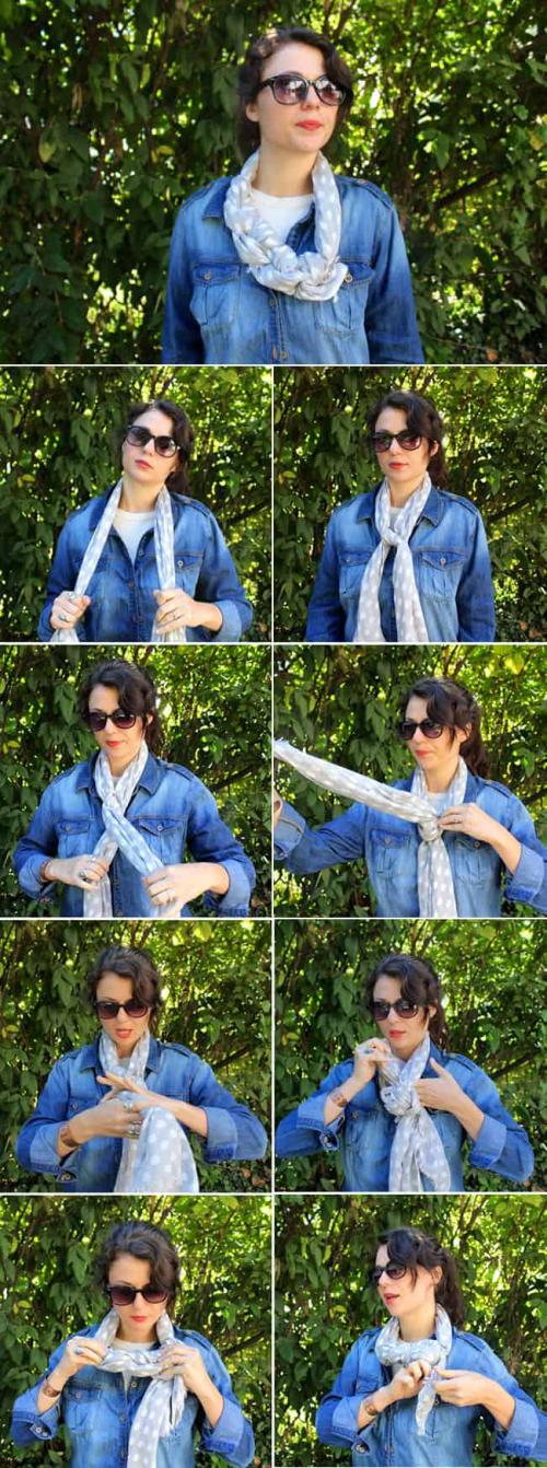 Как завязать шарф. 13 суперстильных способов завязать шарф