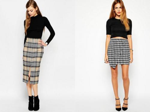 Юбка в черно белую клетку с чем носить. Красивые фасоны и новинки юбок в клетку, с чем их носить