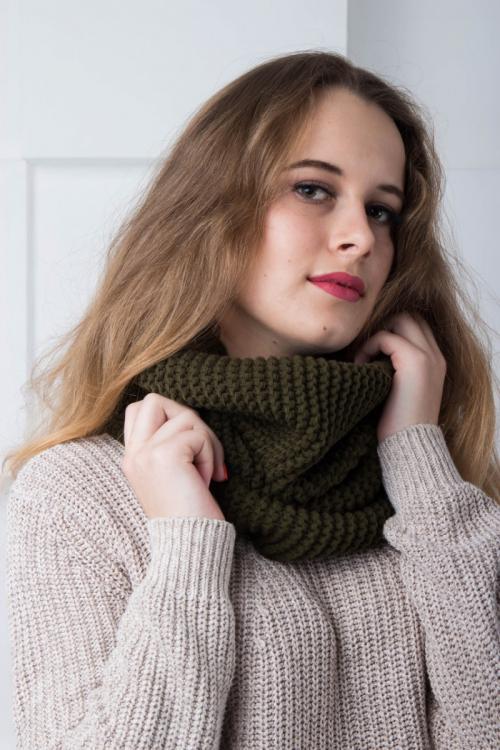 Узор спицами для хомута. Как связать шарф-хомут — пошаговая инструкция для начинающих. 125 фото модных моделей и схемы вязания