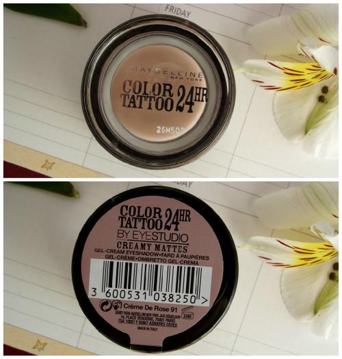Maybelline Color Tatto.  Maybelline Color Tattoo 24HR Creamy Mattes «Creme De Rose 91» Матовые кремовые тени
