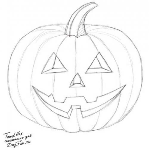 Как нарисовать тыкву на Хэллоуин карандашом поэтапно. Простые способы нарисовать тыкву на Хэллоуин, которые подойдут даже начинающим