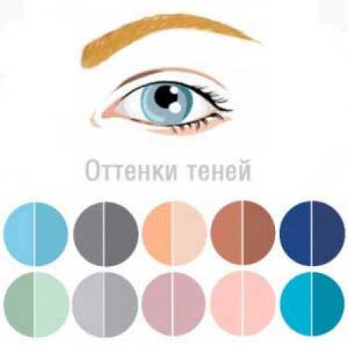 Цветовая палитра для серых глаз. Оттенки теней для серых и серо-голубых глаз