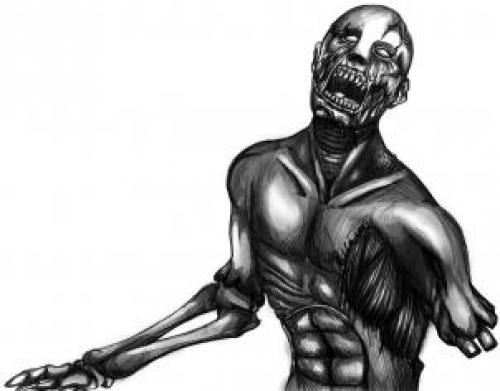 Зомби рисунок на лице. Как нарисовать лицо зомби 07