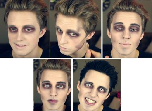 Вампирский макияж. Мужской макияж Вампира на Хэллоуин