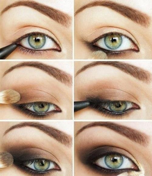 Дневной смоки айс для зеленых глаз. Smoky eyes для зеленоглазых