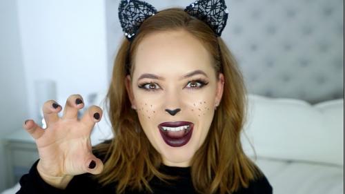 Макияж кошки на Хэллоуин своими руками. Финальный штрих – костюм кошки на Хэллоуин и аксессуары