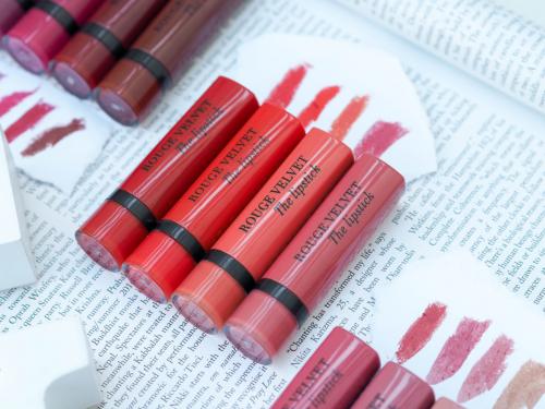 Bourjois Rouge Velvet Lipstic.  Bourjois Rouge Velvet Matte Lipstick Collection