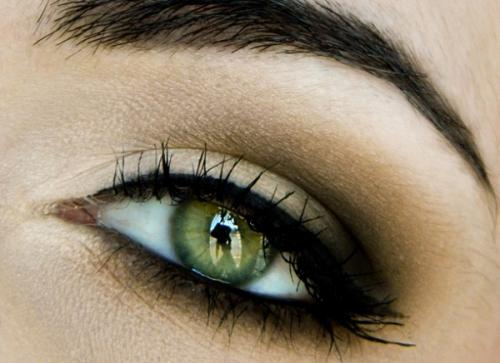 Дневной смоки айс для зеленых глаз. Smoky eyes для зеленоглазых