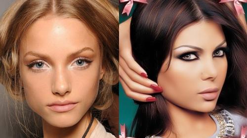 Макияж для нависшего века в коричневых тонах. Повседневный макияж