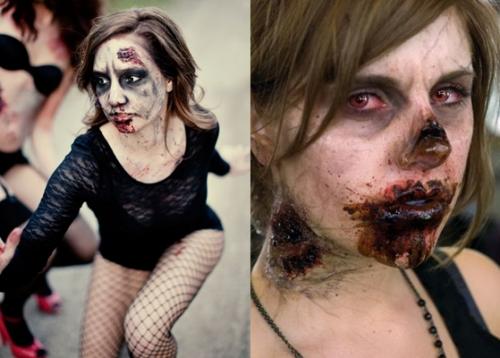 Зомби макияж на Хэллоуин. Макияж зомби на Хэллоуин, осваиваем zombie makeup 07