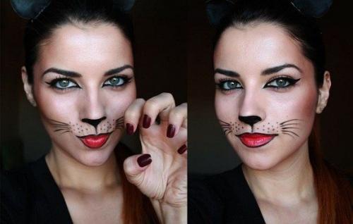 Грим кота. Макияж кошки на Хэллоуин, создаем lady cat make-up