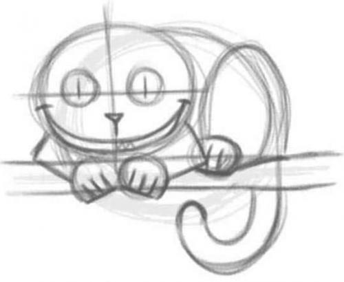 Чеширский Кот нарисовать. Как нарисовать Чеширского кота