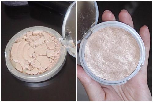 Как починить разбитые тени духами. Чиним прессованную косметику