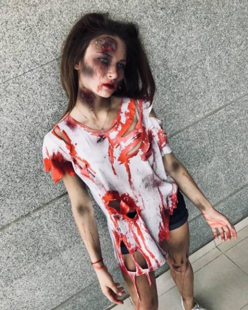 Грим зомби в домашних условиях. Варианты образа зомби для девушки