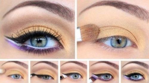 Стрелки цветные на глазах. Цветные стрелки на глазах