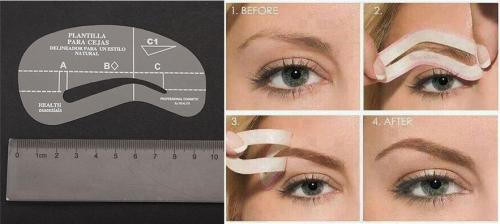 Шаблоны для бровей распечатать. Пластиковые