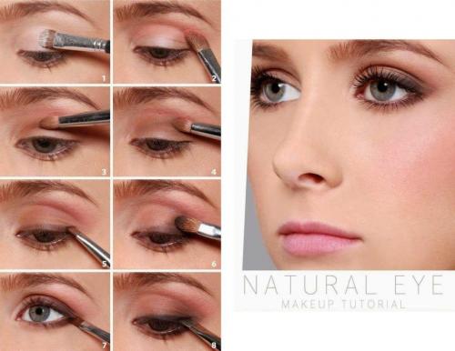 Макияж в натуральных оттенках. Глаза