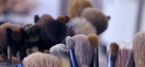 Натуральная кисть для растушевки теней. Кисти для растушевки