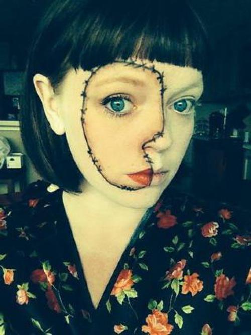 Макияж зомби на Хэллоуин своими руками. Зомби — пошаговый макияж 15